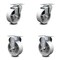 Service Caster 4 Inch Semi Steel Wheel Swivel Top Plate Caster Set with 2 Rigid SCC-20S415-SSR-2-R-2 - alternate 5